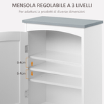 kleankin-Mobile-Pensile-Bagno-a-un-Anta-con-Mensola-Regolabile-41x18.5x52cm-Bianco-e-Grigio