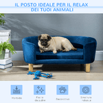 PawHut-Cuccia-per-Cani-da-Interni-Divano-per-Gatti-o-Cani-di-Taglia-Piccola-e-Media-Max.-22.5kg-in-Velluto-Blu