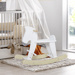 HOMCOM-Cavallo-a-Dondolo-per-Bambini-1-3-Anni-Design-Classico-in-Legno-con-Maniglie-e-Poggiapiedi-68x26.5x48cm-Bianco