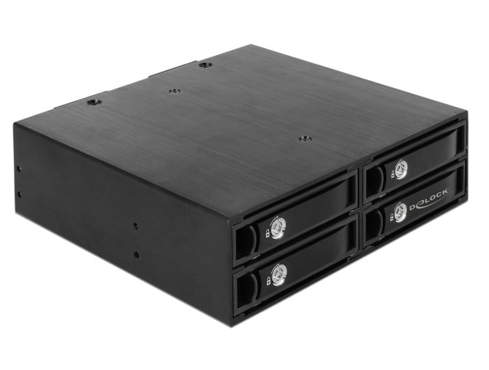 Delock-5.25--Wechselrahmen-fA¼r-4-x-2.5--SATA---SAS-HDD---SSD-12-Gb-s--47233-