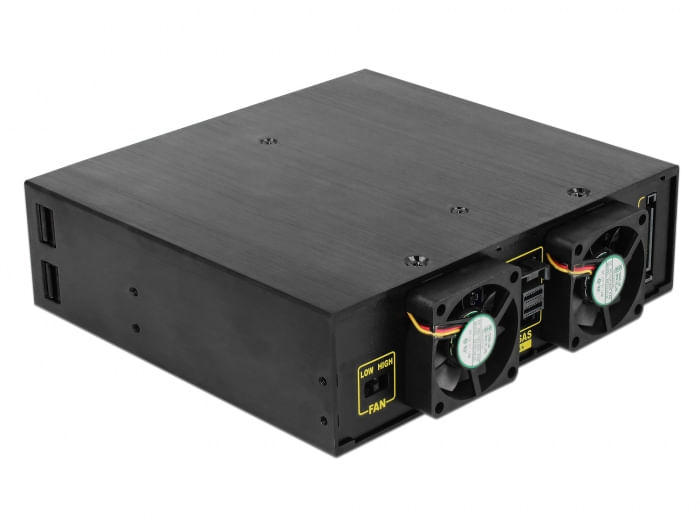 Delock-5.25--Wechselrahmen-fA¼r-4-x-2.5--SATA---SAS-HDD---SSD-12-Gb-s--47233-