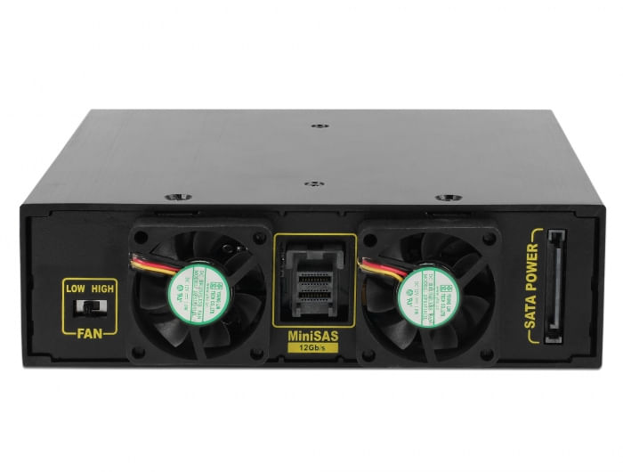Delock-5.25--Wechselrahmen-fA¼r-4-x-2.5--SATA---SAS-HDD---SSD-12-Gb-s--47233-