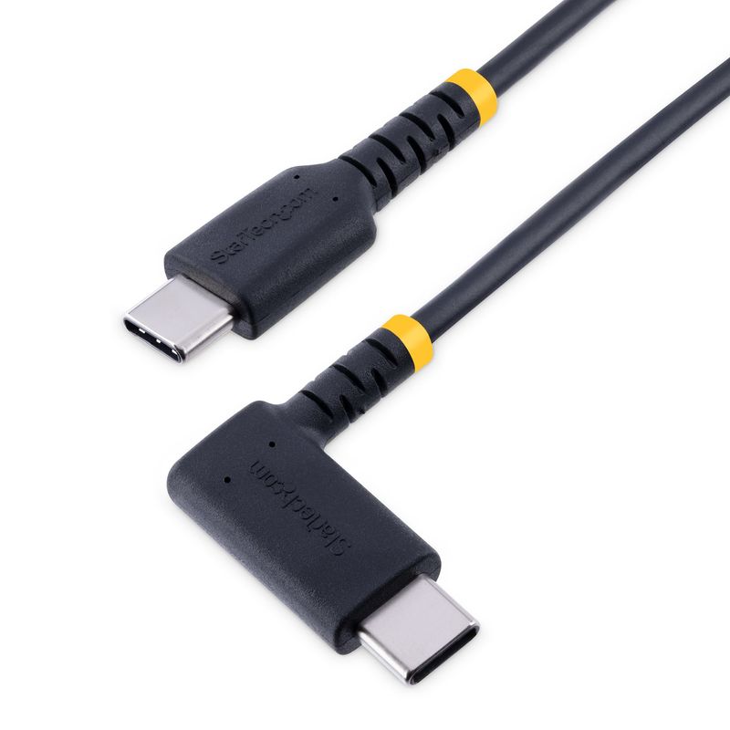 StarTech.com-Cavo-di-Ricarica-USB-C-a-90°-da-2m---Cavetto-di-Ricarica-Veloce-USB-Tipo-C-per-uso-intensivo---Cavo-Dati-USB-2.0-Type-C-a-C-in-Resistente-Fibra-Aramidica---PD-60W-3A--R2CCR-2M-USB-CABLE-