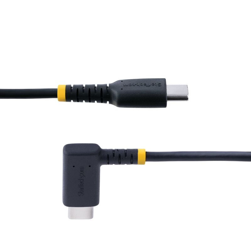 StarTech.com-Cavo-di-Ricarica-USB-C-a-90°-da-2m---Cavetto-di-Ricarica-Veloce-USB-Tipo-C-per-uso-intensivo---Cavo-Dati-USB-2.0-Type-C-a-C-in-Resistente-Fibra-Aramidica---PD-60W-3A--R2CCR-2M-USB-CABLE-