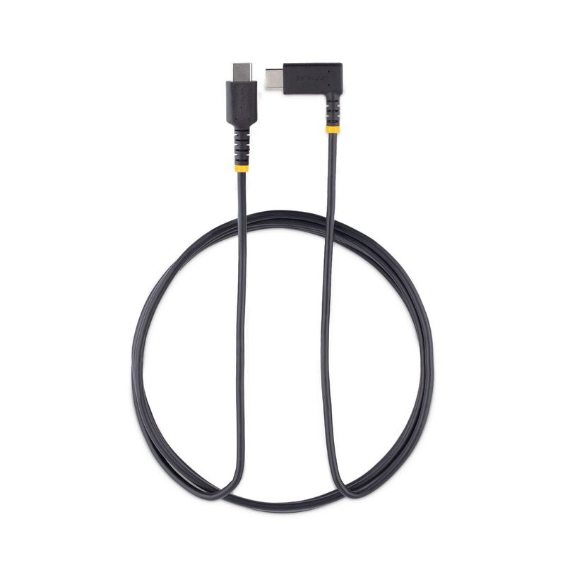 StarTech.com-Cavo-di-Ricarica-USB-C-a-90°-da-2m---Cavetto-di-Ricarica-Veloce-USB-Tipo-C-per-uso-intensivo---Cavo-Dati-USB-2.0-Type-C-a-C-in-Resistente-Fibra-Aramidica---PD-60W-3A--R2CCR-2M-USB-CABLE-