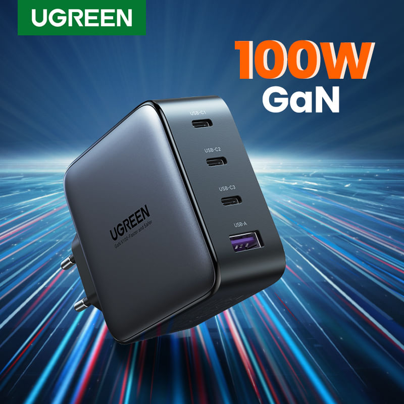 Ugreen-40747-Caricabatterie-per-dispositivi-mobili-Nero-Interno