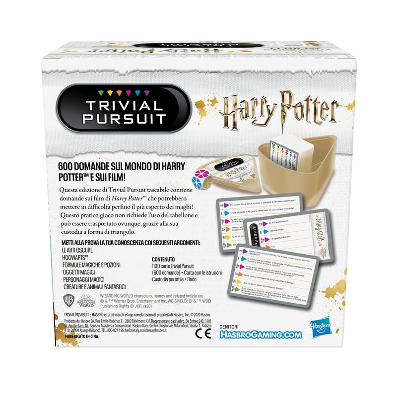 Hasbro-Gaming-Trivial-Pursuit-Harry-Potter--gioco-in-scatola-Gaming--sfida-trivial-in-versione-compatta-per-2-o-piu--giocatori-600-domande-dagli-8-anni-in-su