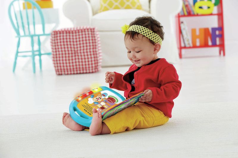 Fisher-Price-Libro-delle-Canzoncine-Ridi-e-Impara-Libricino-per-Imparare-Parole-Lettere-e-Numeri--6--Mesi