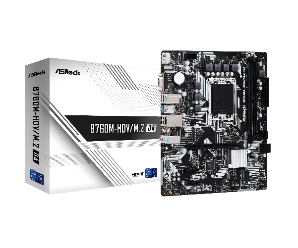 Scheda-Madre-Asrock-B760M-HDV-M.2-D4---Intel-B760-LGA-1700-micro-ATX