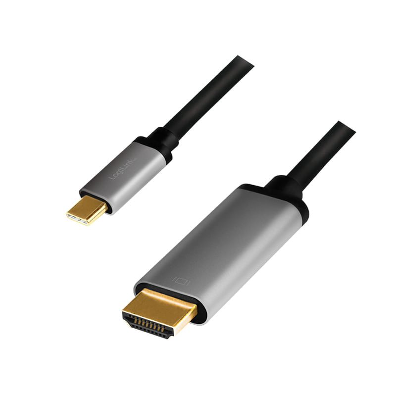 LogiLink---Adapterkabel---HDMI-mA¤nnlich-zu-USB-C-mA¤nnlich---1.8-m---Dreifachisolierung---Schwarz---unterstA¼tzt-4K-60-Hz-