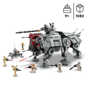 LEGO Star Wars 75337 Walker AT-TE, Modellino da Costruire, Gambe Snodabili, Cloni Soldato