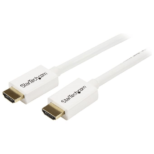 StarTech.com Cavo HDMI ad alta velocità da 5 m - Cavo Ultra HD 4k x 2k a parete CL3 bianco - HDMI a HDMI - M/M