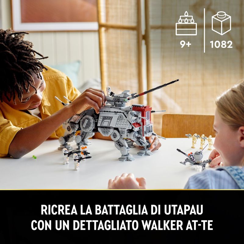 LEGO-Star-Wars-75337-Walker-AT-TE-Modellino-da-Costruire-Gambe-Snodabili-Cloni-Soldato-Droidi-da-Battaglia-e-Droide-Ragno