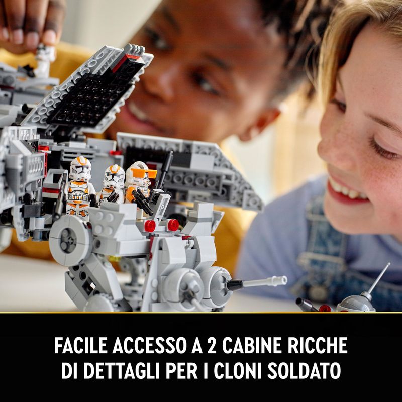 LEGO-Star-Wars-75337-Walker-AT-TE-Modellino-da-Costruire-Gambe-Snodabili-Cloni-Soldato-Droidi-da-Battaglia-e-Droide-Ragno