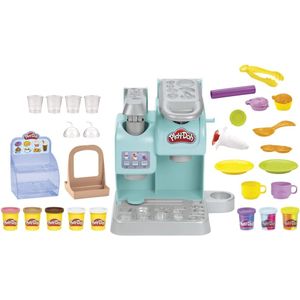 Hasbro Play-Doh La Caffetteria Super Colorata di , playset con 20 accessori e 8 vasetti di pasta modellabile atossica