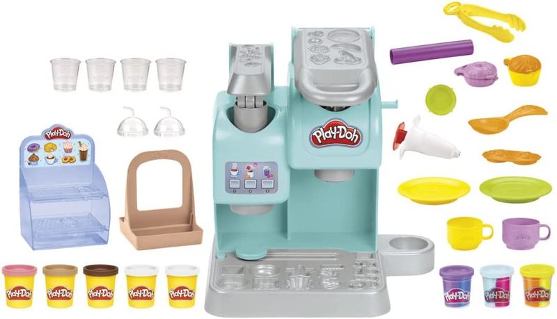 Play-Doh-La-Caffetteria-Super-Colorata-di--playset-con-20-accessori-e-8-vasetti-di-pasta-modellabile-atossica-per-bambini-dai-3-anni-in-su