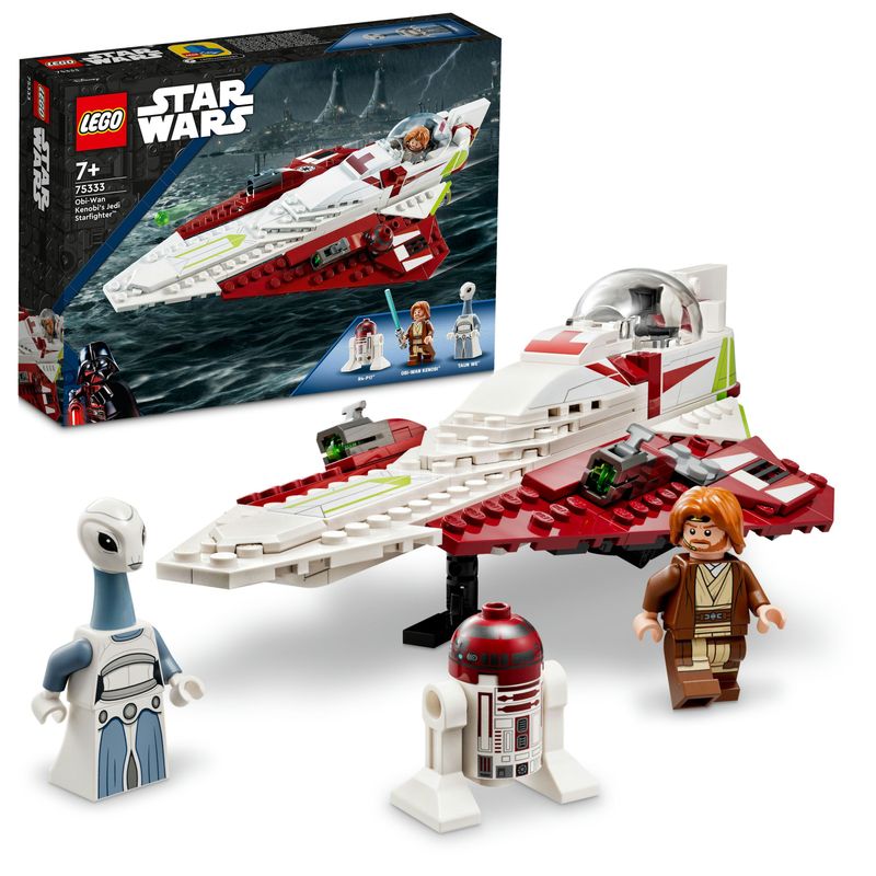 LEGO-Star-Wars-75333-Jedi-Starfighter-di-Obi-Wan-Kenobi-Set-l-Attacco-dei-Cloni-con-Droide-e-Minifigure-Taun-We-Spada-Laser