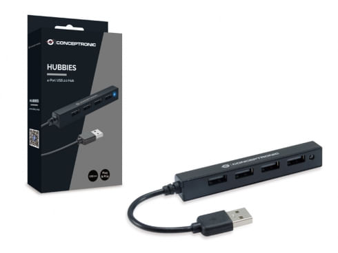 Conceptronic-HUBBIES05B-hub-di-interfaccia-USB-2.0-480-Mbit-s-Nero