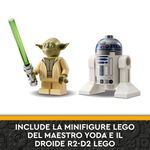 LEGO-Star-Wars-75360-Jedi-Starfighter-di-Yoda-Veicolo-Giocattolo-da-The-Clone-Wars-Minifigure-di-Yoda-Spada-Laser-e-R2-D2