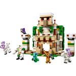 LEGO 21250 Minecraft La Fortezza del Golem di Ferro, Castello Giocattolo Costruibile che si Trasforma in Action Figure