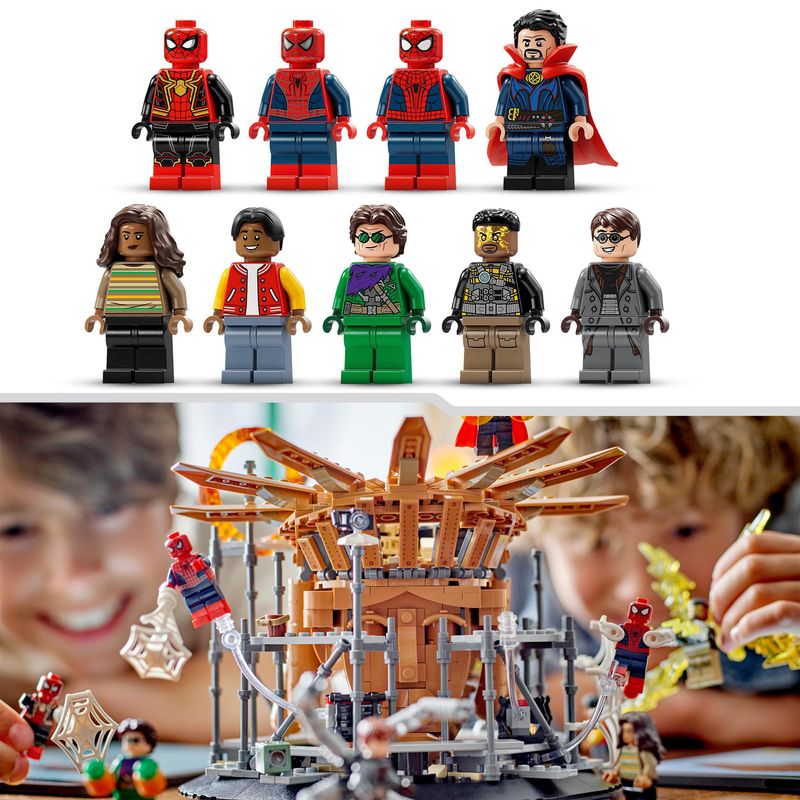 LEGO-Marvel-76261-La-Battaglia-Finale-di-Spider-Man-Ricrea-la-Scena-di-Spider-Man--No-Way-Home-con-3-Minifigure-di-Peter-Parker