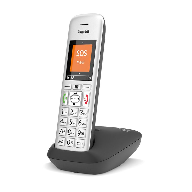 Gigaset-E390-Telefono-analogico-DECT-Identificatore-di-chiamata-Nero-Argento