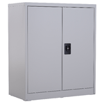 Vinsetto Armadietto Mobile Ripiano Regolabile Chiusura di Sicurezza per Casa Ufficio Garage Acciaio 80x40x92.5cm Grigio