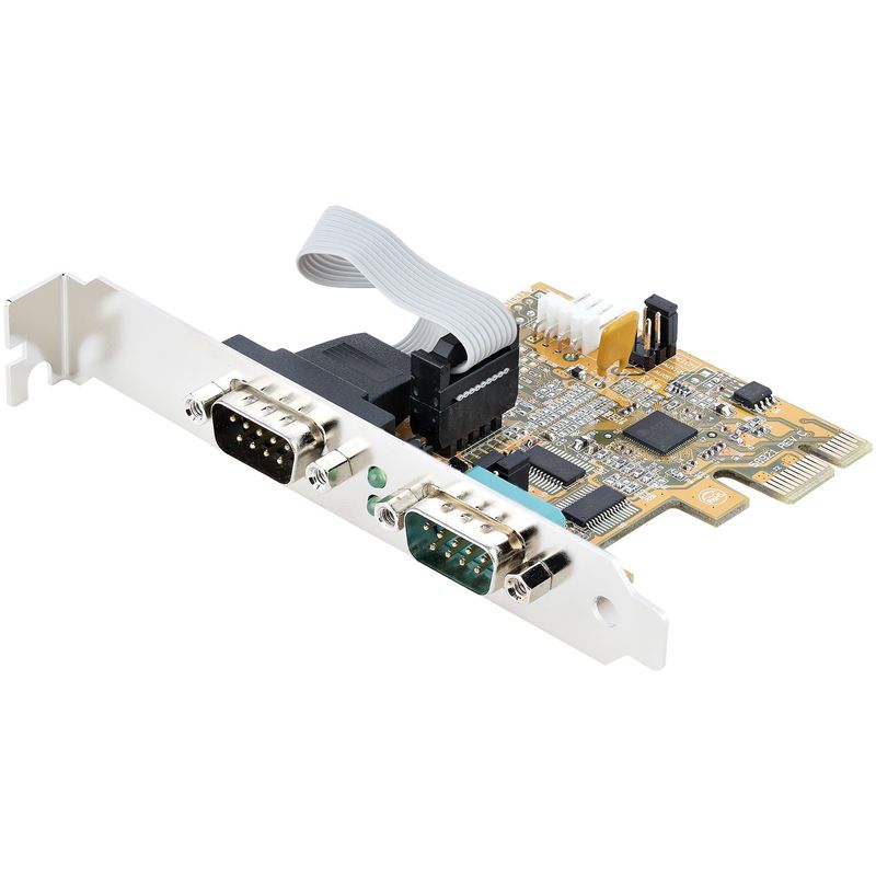 StarTech.com-Scheda-seriale-PCI-Express-a-2-porte--Scheda-di-interfaccia-seriale-da-PCIe-a-RS232--DB9--con-16C1050-UART-e-ritenzione-COM-5V-12V--Windows-e-Linux--21050-PC-SERIAL-CARD-