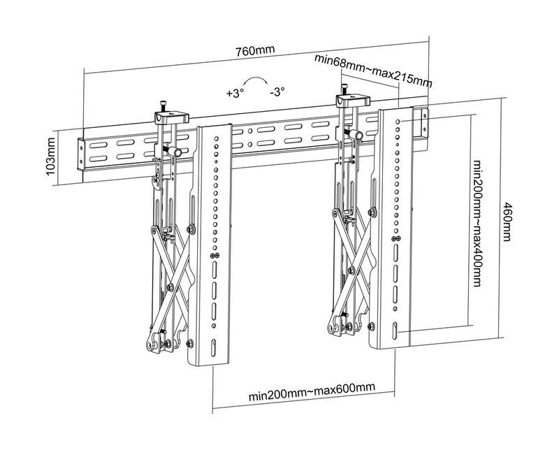 Multibrackets-0513-Supporto-per-display-espositivi-1778-cm--70---Nero