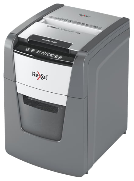 Rexel-AutoFeed--90X-distruggi-documenti-Triturazione-incrociata-55-dB-Nero-Grigio