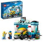 LEGO-City-60362-Autolavaggio-Gioco-per-Bambini-6--Anni-con-Spazzole-Rotanti-Macchina-Giocattolo-e-2-Minifigure-Idea-Regalo