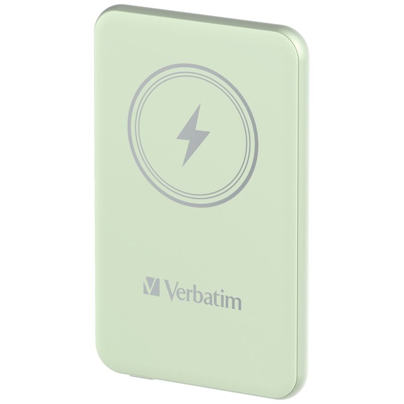 Verbatim-Power-Bank-Wireless-Magnetico-5000-Mah-Verde