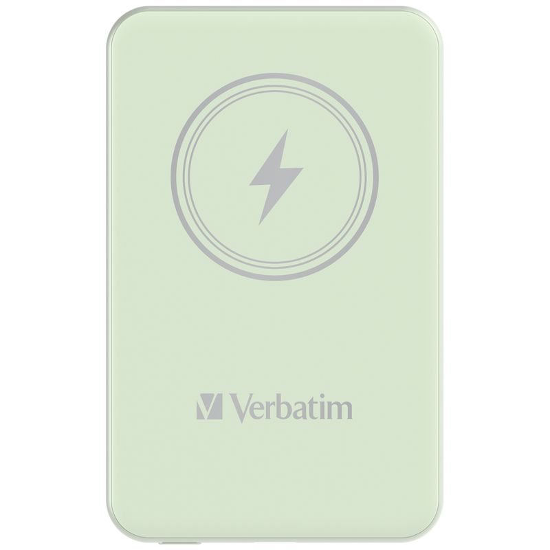 Verbatim-Power-Bank-Wireless-Magnetico-5000-Mah-Verde