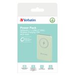 Verbatim-Power-Bank-Wireless-Magnetico-5000-Mah-Verde