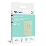 Verbatim-Power-Bank-Wireless-Magnetico-5000-Mah-Verde