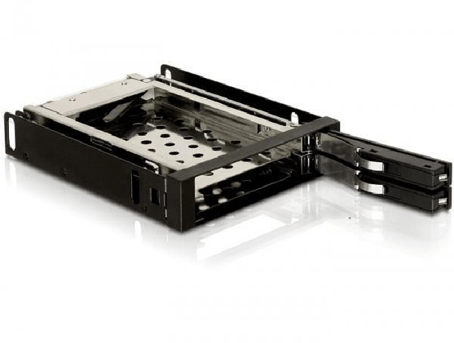 Fr-Einbau-in-3.5--Schacht--Anschlsse-innen-2-x-SATA-22-Pin-Stecker-auen-2-x-SATA-22-Pin-Buchse-2-x-4-Pin-Buchse--LED---F