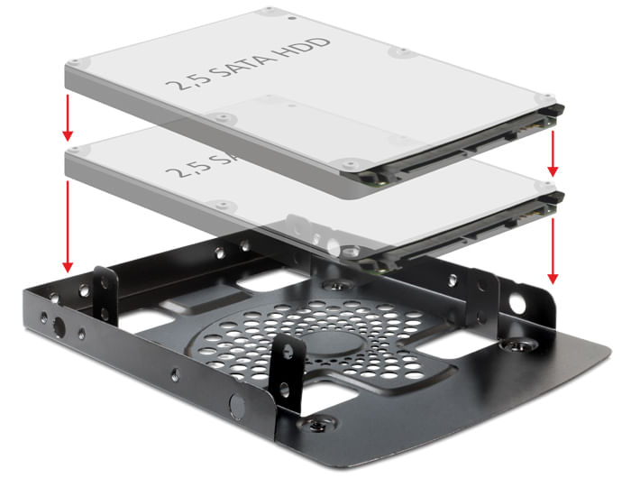 Delock-telaio-di-montaggio-35---2-x-25--HDD