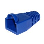 Link Confezione 100 Copriconnettori 6Mm Per Plug Rj45 8 Poli Cavo Cat 5E- 6 Blu