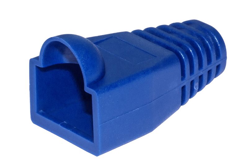 Confezione-100-Copriconnettori-6Mm-Per-Plug-Rj45-8-Poli-Cavo-Cat-5E--6-Blu