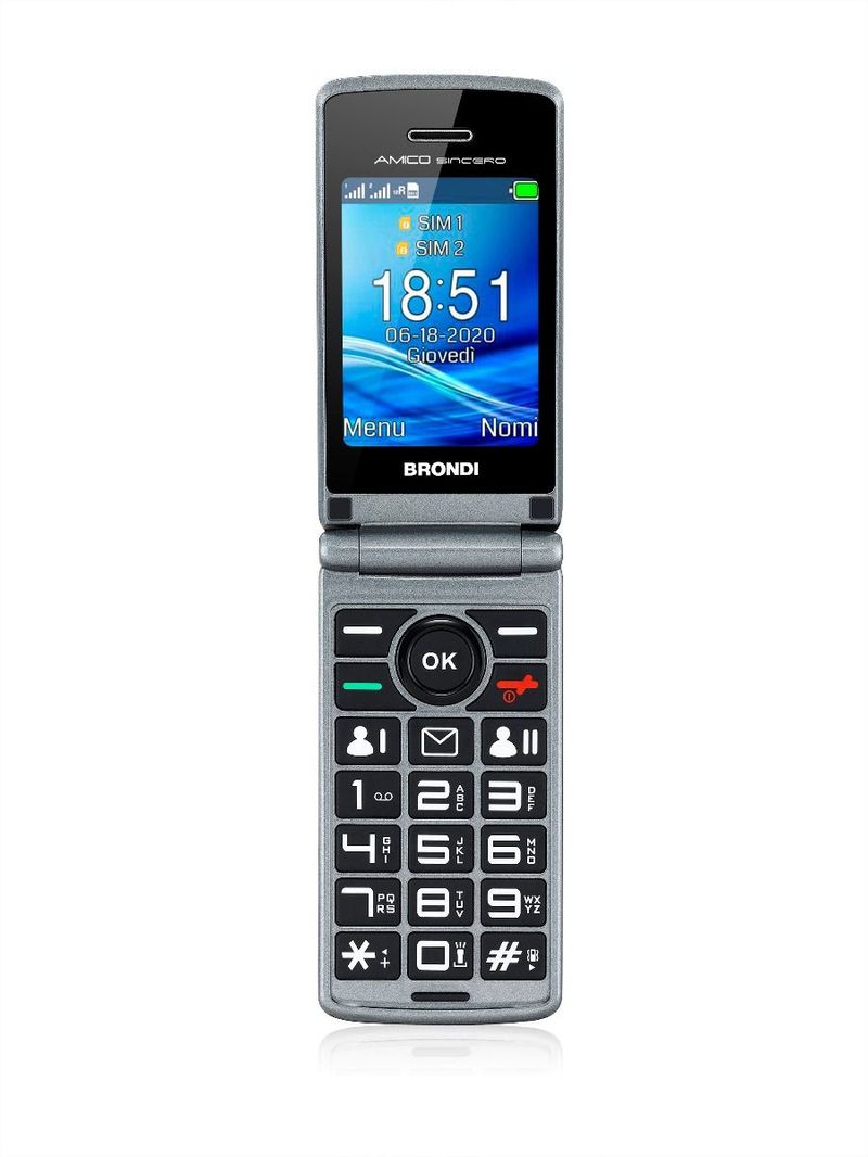 Brondi-Amico-Sincero-61-cm--2.4---Nero-Telefono-per-anziani