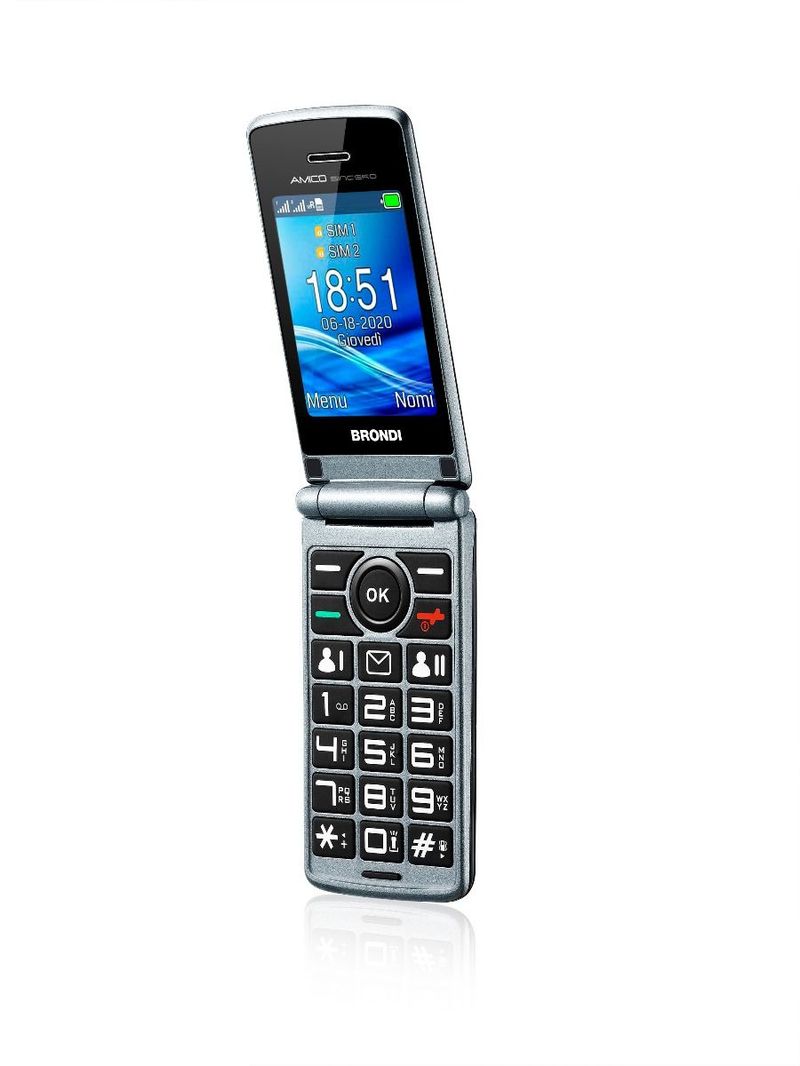 Brondi-Amico-Sincero-61-cm--2.4---Nero-Telefono-per-anziani