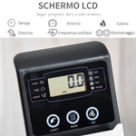 HOMCOM-Cyclette-Orizzontale-con-Schienale-e-Seduta-Regolabile-8-Resistenze-e-Monitor-LCD-121.5-136x62.5x98cm---Grigio