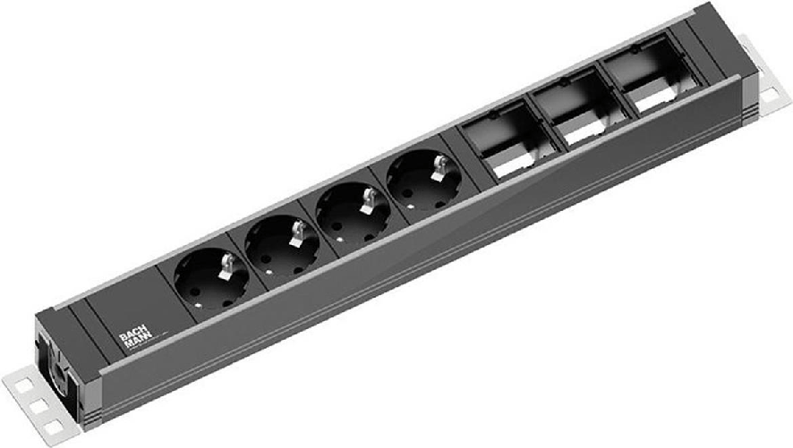 Bachmann 922.0071 prolunghe e multiple 3 m 4 presa(e) AC Interno Antracite, Argento