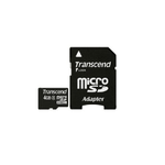 Transcend Scheda MicroSD 4GB SDHC Cl.4 W/Ad. TS4GUSDHC4