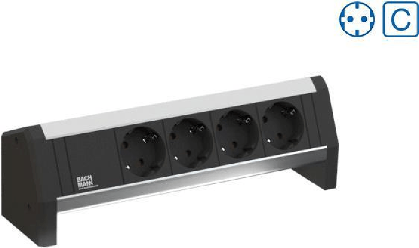Bachmann Desk 1 prolunghe e multiple 3 presa(e) AC Interno
