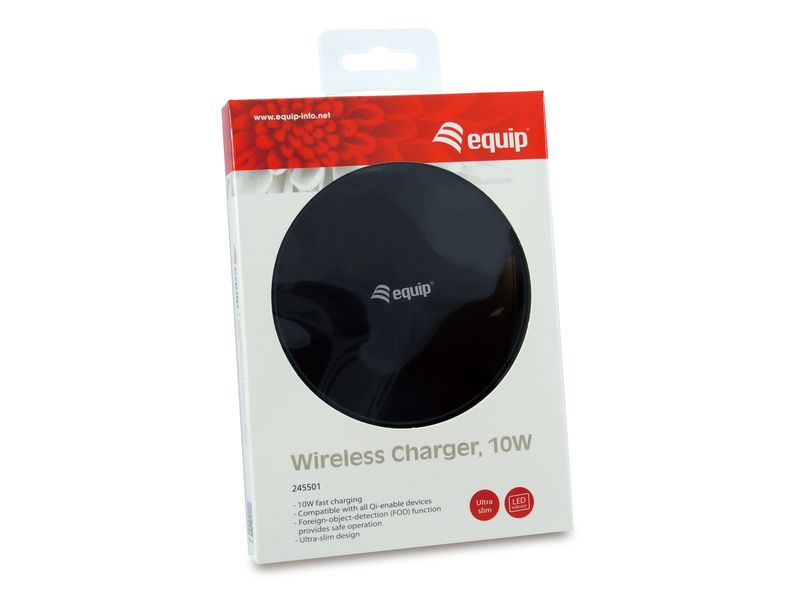 Equip-245501-Caricabatterie-per-dispositivi-mobili-Universale-Nero-USB-Carica-wireless-Interno