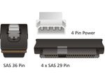 Internes-SAS-Kabel--Serial-Attached-SCSI---4-Lane--36-pin-4i-Mini-MultiLane--interne-Stromversorgung-4-polig-interne-SAS