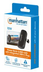 Manhattan-102636-batteria-portatile-Ioni-di-Litio-5000-mAh-Nero