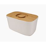 Joseph Joseph Bread Bin contenitore per pane Rettangolare Bianco Bamboo, Plastica