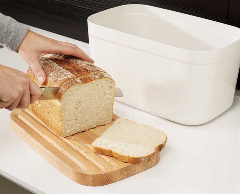 Joseph-Joseph-Bread-Bin-contenitore-per-pane-Rettangolare-Bianco-Bamboo-Plastica